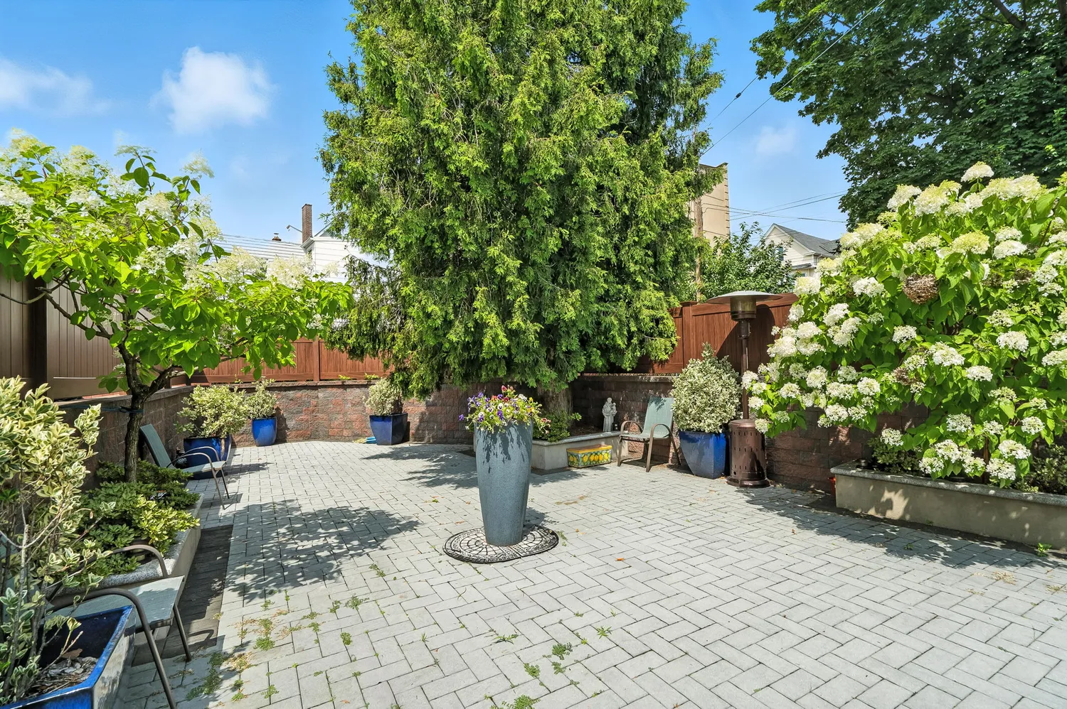 a view of a outdoor space with a patio