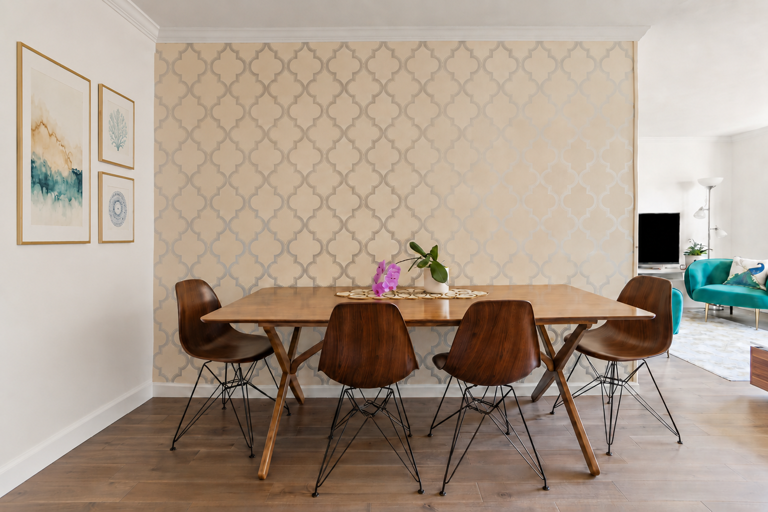 122 Ashland Place, Unit 12D Brooklyn, NY 11201 - Photo 3 of 16 a view of a dining room with furniture and wooden floor