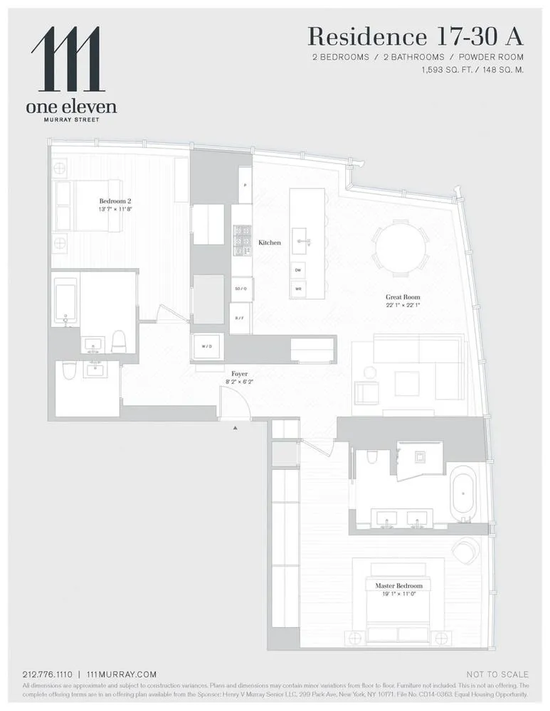 $4,300,000 | 111 Murray Street, Unit 21A | TriBeCa