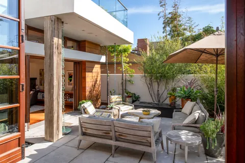 a view of a house with a patio