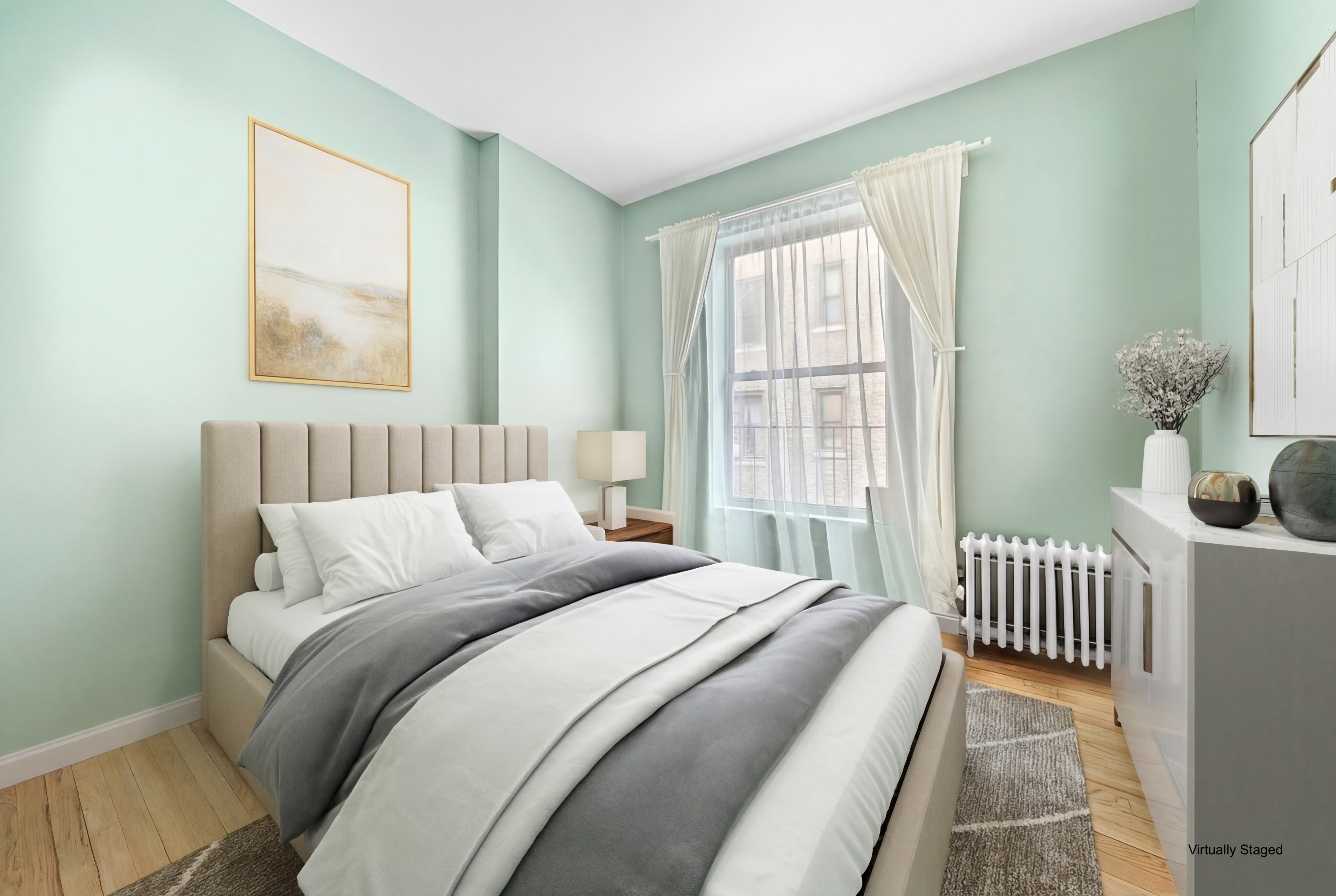 153 West 80th Street, Unit 4B Manhattan, NY 10024 - Photo 3 of 5 a bedroom with a bed and a window