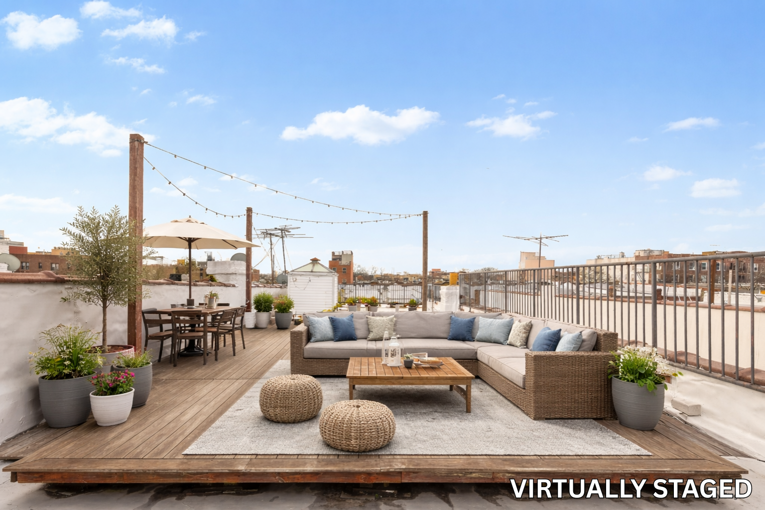742 44th Street Brooklyn, NY 11220 - Photo 9 of 23 a living room with patio furniture and a potted plants