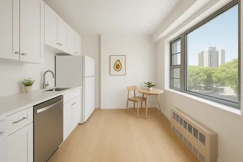 a very nice looking room with a large window