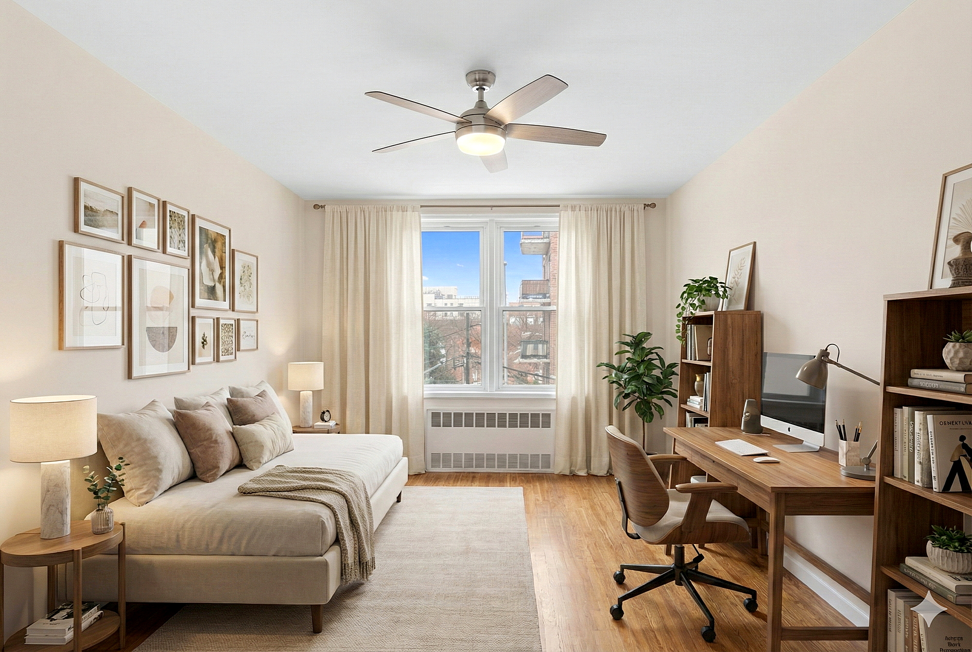 3210 Arlington Avenue, Unit 3D Bronx, NY 10463 - Photo 8 of 24 a living room with furniture and a large window