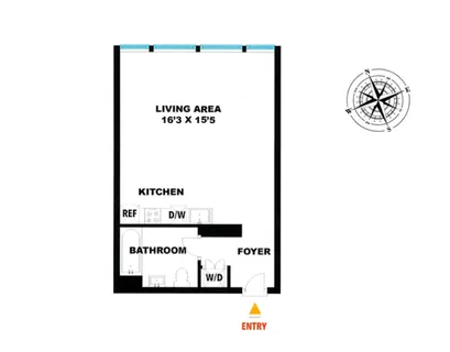 a picture of a bench in a white building