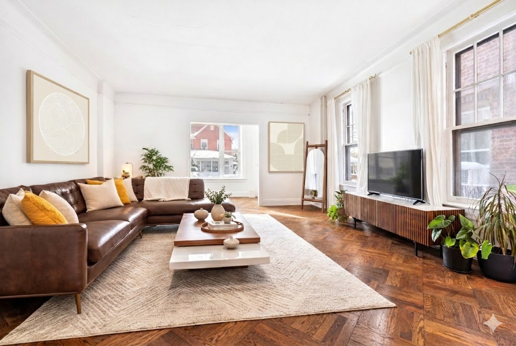 527 East 38th Street Brooklyn, NY 11203 - Photo 1 of 15 a living room with furniture and a flat screen tv