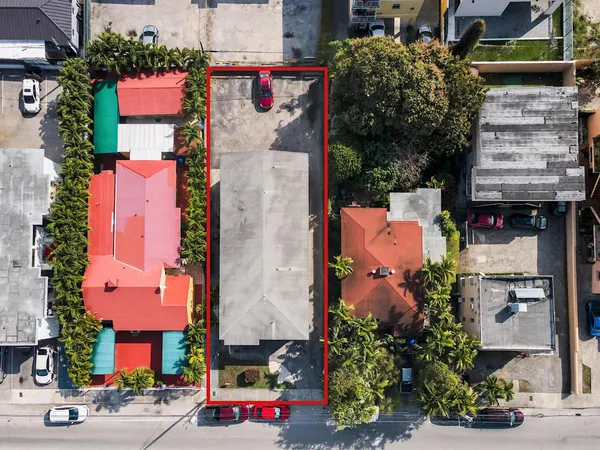 an aerial view of a houses