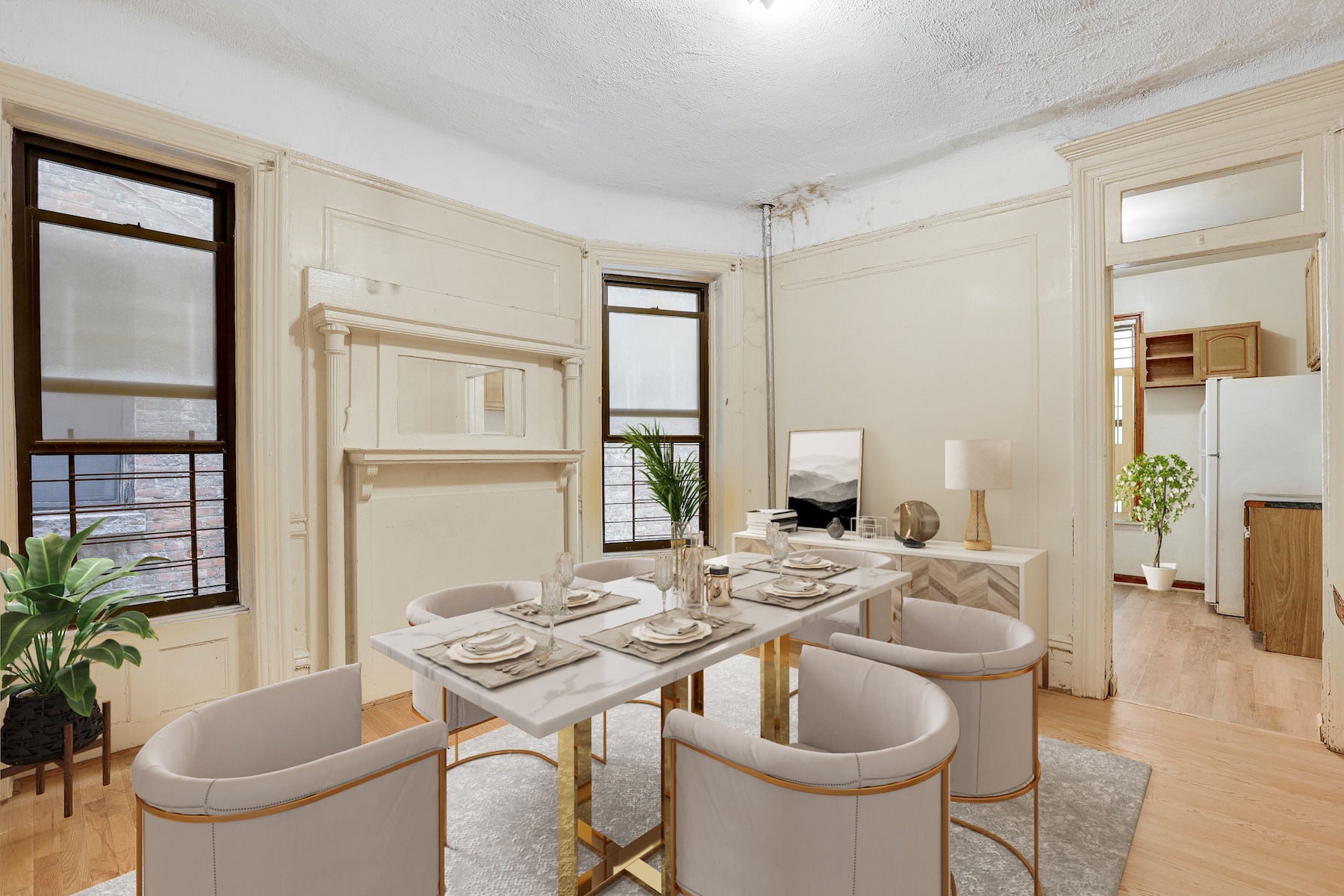 282 Manhattan Avenue, Unit 3N Manhattan, NY 10026 - Photo 7 of 17 a view of a dining room with furniture and window