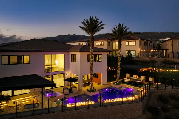 a view of street with sitting area