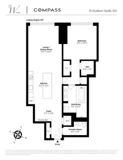 $2,700,000 | 15 Hudson Yards, Unit 33J | Hudson Yards