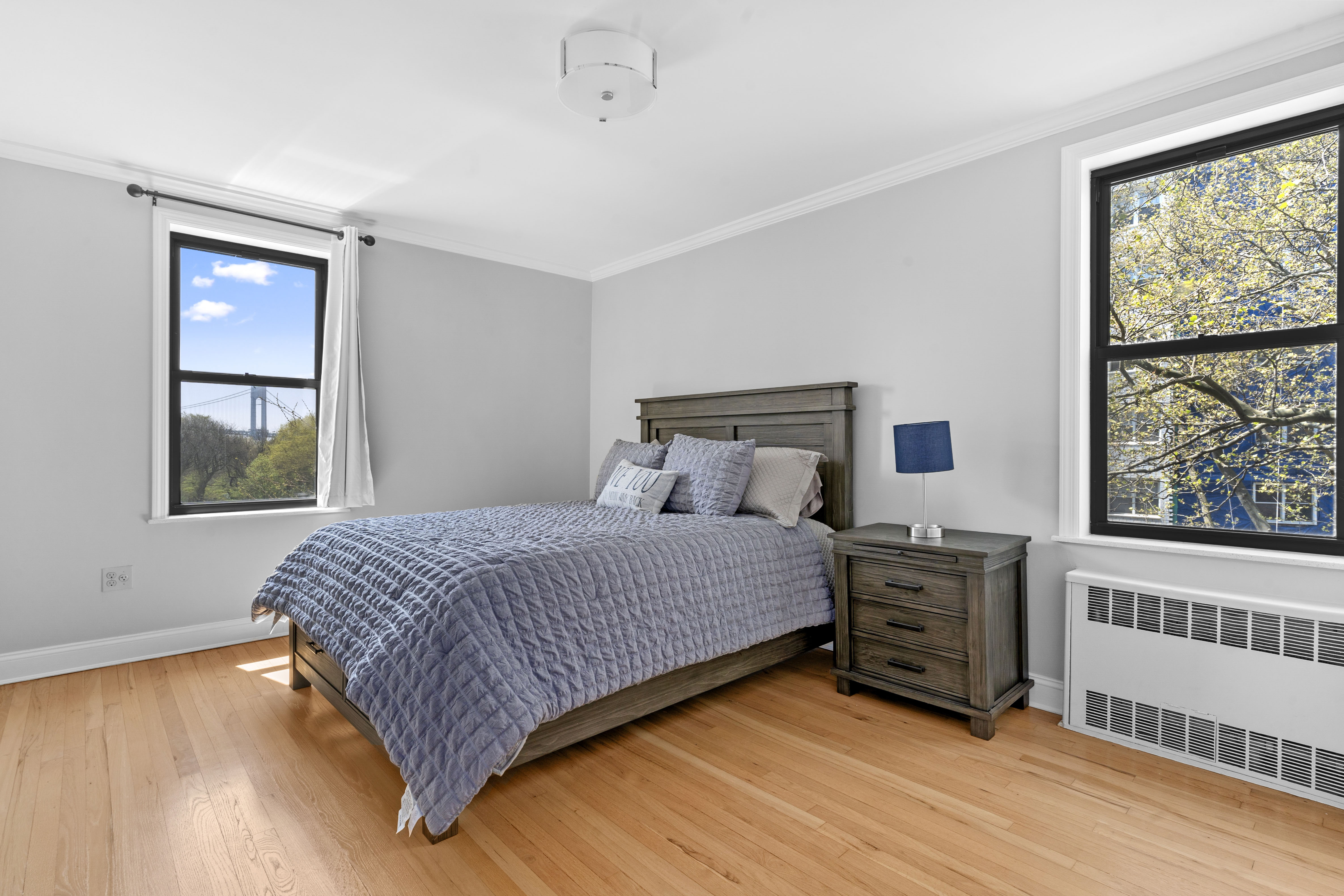 20 89th Street, Unit 5C Brooklyn, NY 11209 - Photo 8 of 10 a bedroom with a bed a window and walk in closet