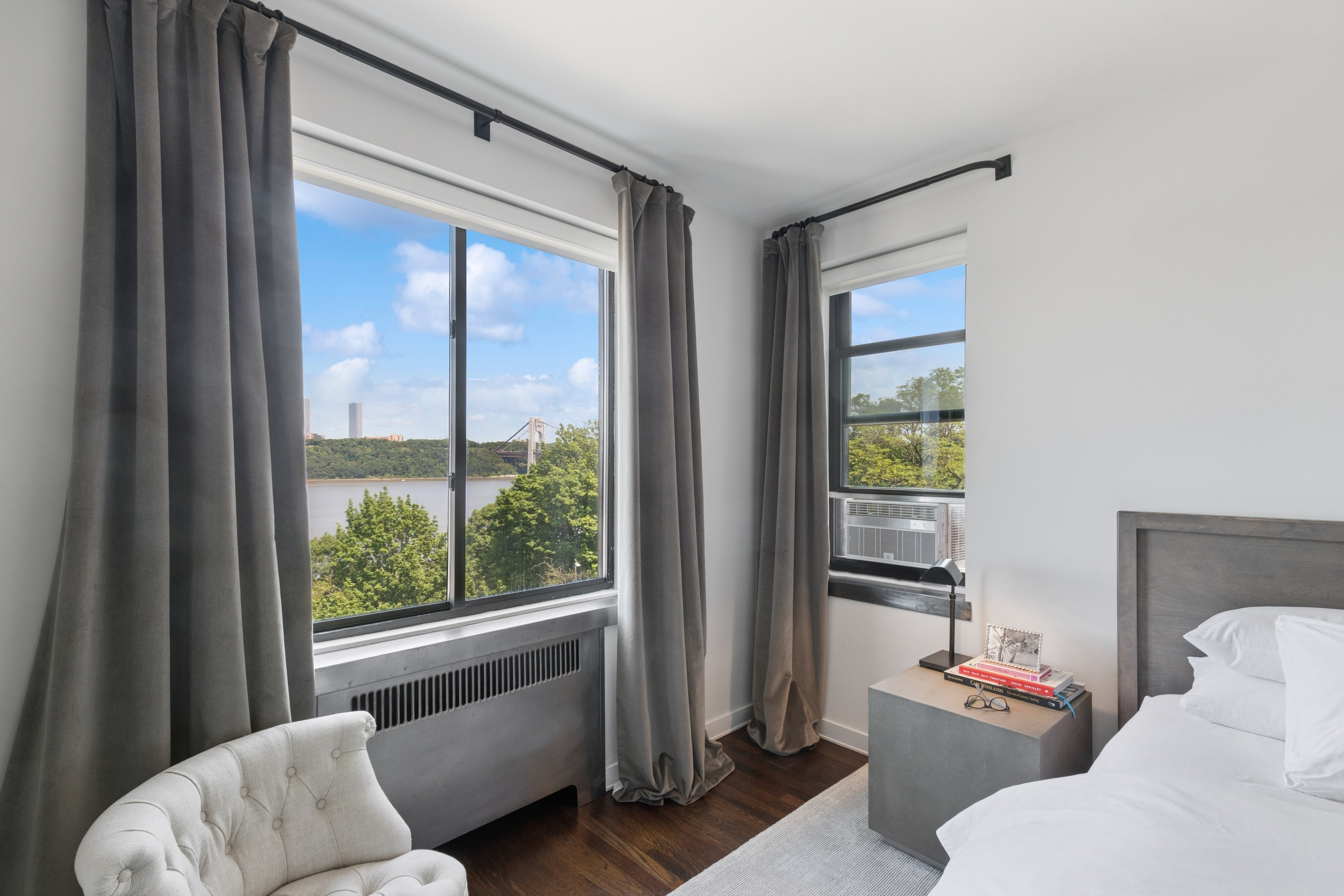 159-34 Riverside Drive West, Unit 5A Manhattan, NY 10032 - Photo 7 of 29 a living room with furniture and a window