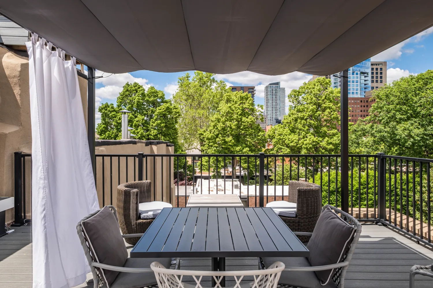 a front view of a house with stairs