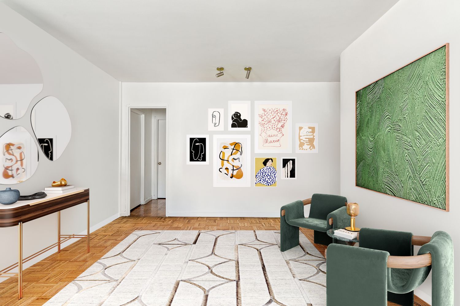 303 East 57th Street, Unit 30E Manhattan, NY 10022 - Photo 2 of 10 a bedroom with furniture and a bed