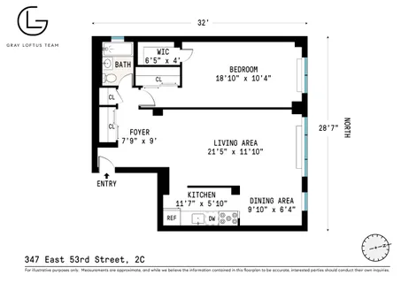 $699,000 | 347 East 53rd Street, Unit 2C | Sutton Place