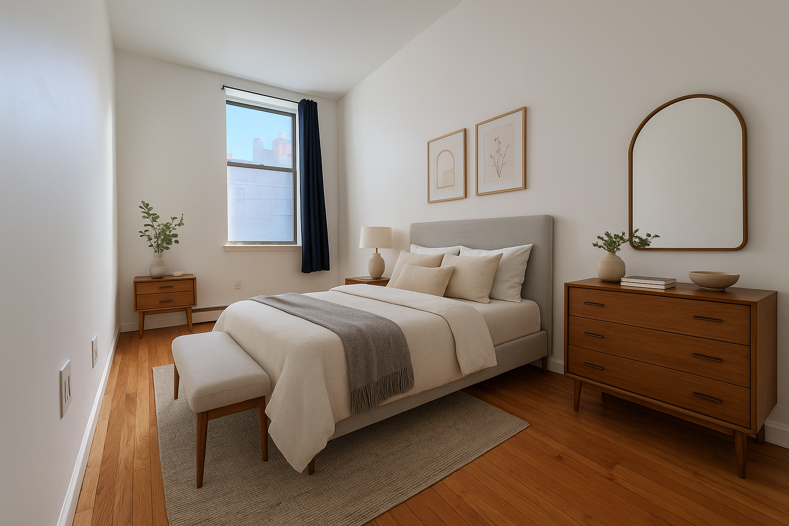 724 Broadway, Unit 3 Brooklyn, NY 11206 - Photo 4 of 4 a bedroom with bed and window