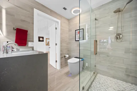 a very nice looking room with a large window