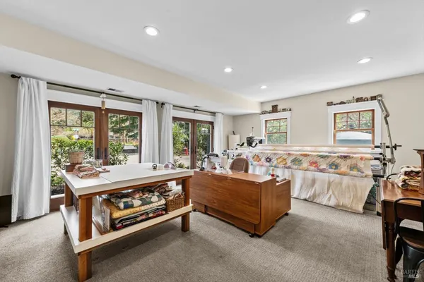 a outdoor space with lots of chairs