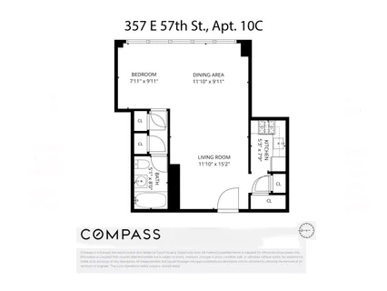 $450,000 | 357 East 57th Street, Unit 10C | Sutton Place