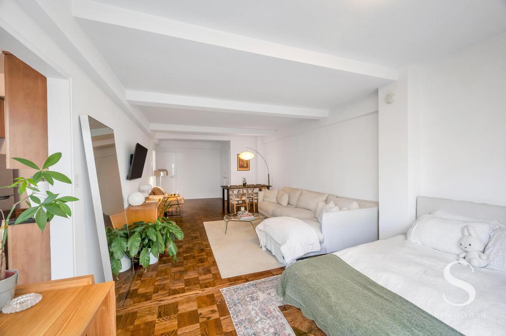 7 Lexington Avenue, Unit 5E Manhattan, NY 10010 - Photo 7 of 27 a living room with furniture and a potted plant
