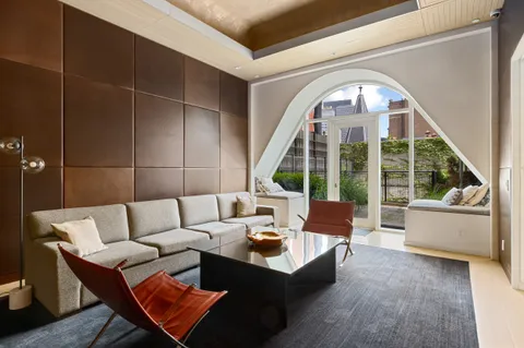 a view of a building and outdoor space