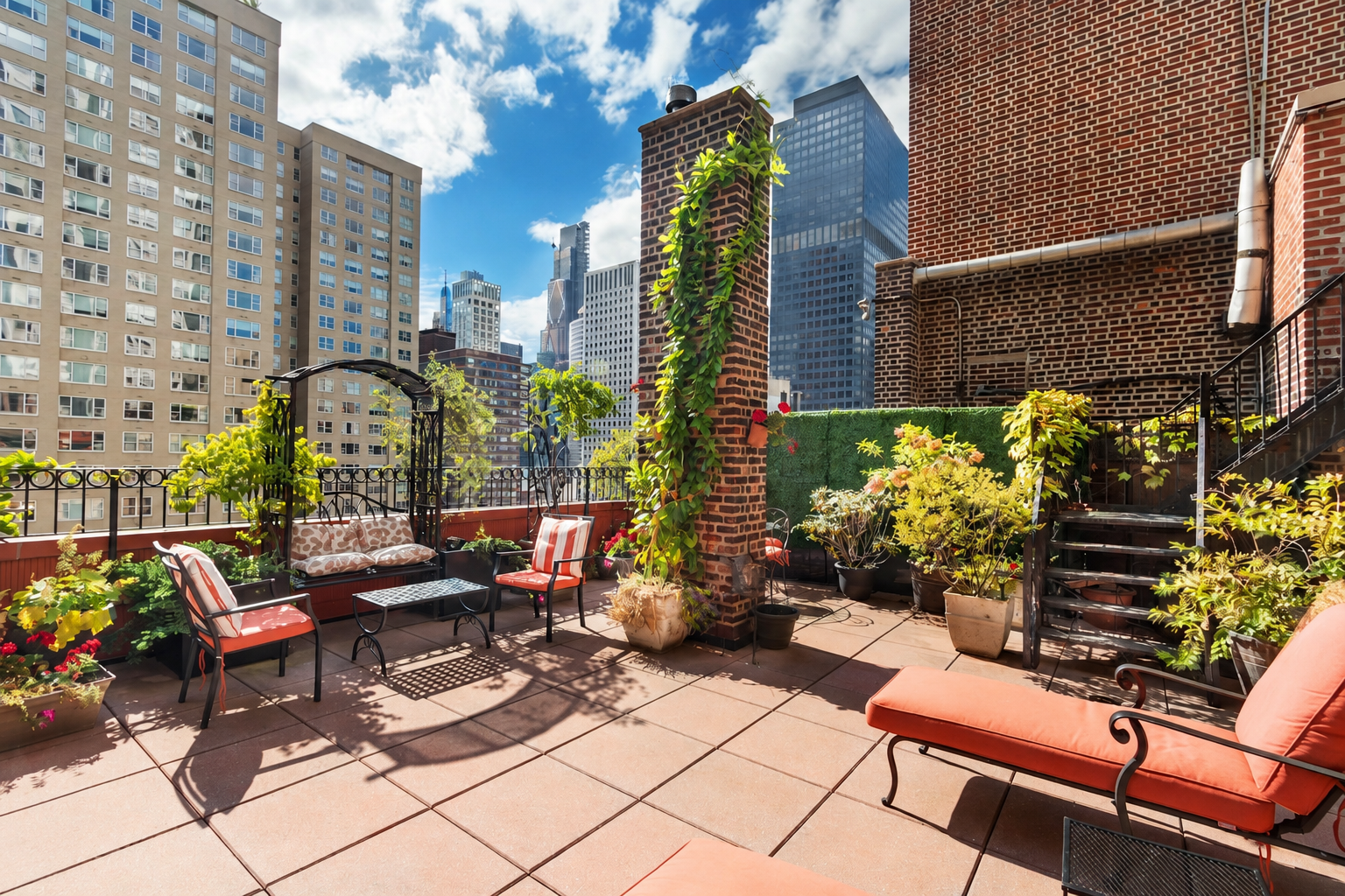 320 East 57th Street, Unit 4A Manhattan, NY 10022 - Photo 14 of 15 a view of a chairs and tables in the back yard of the house