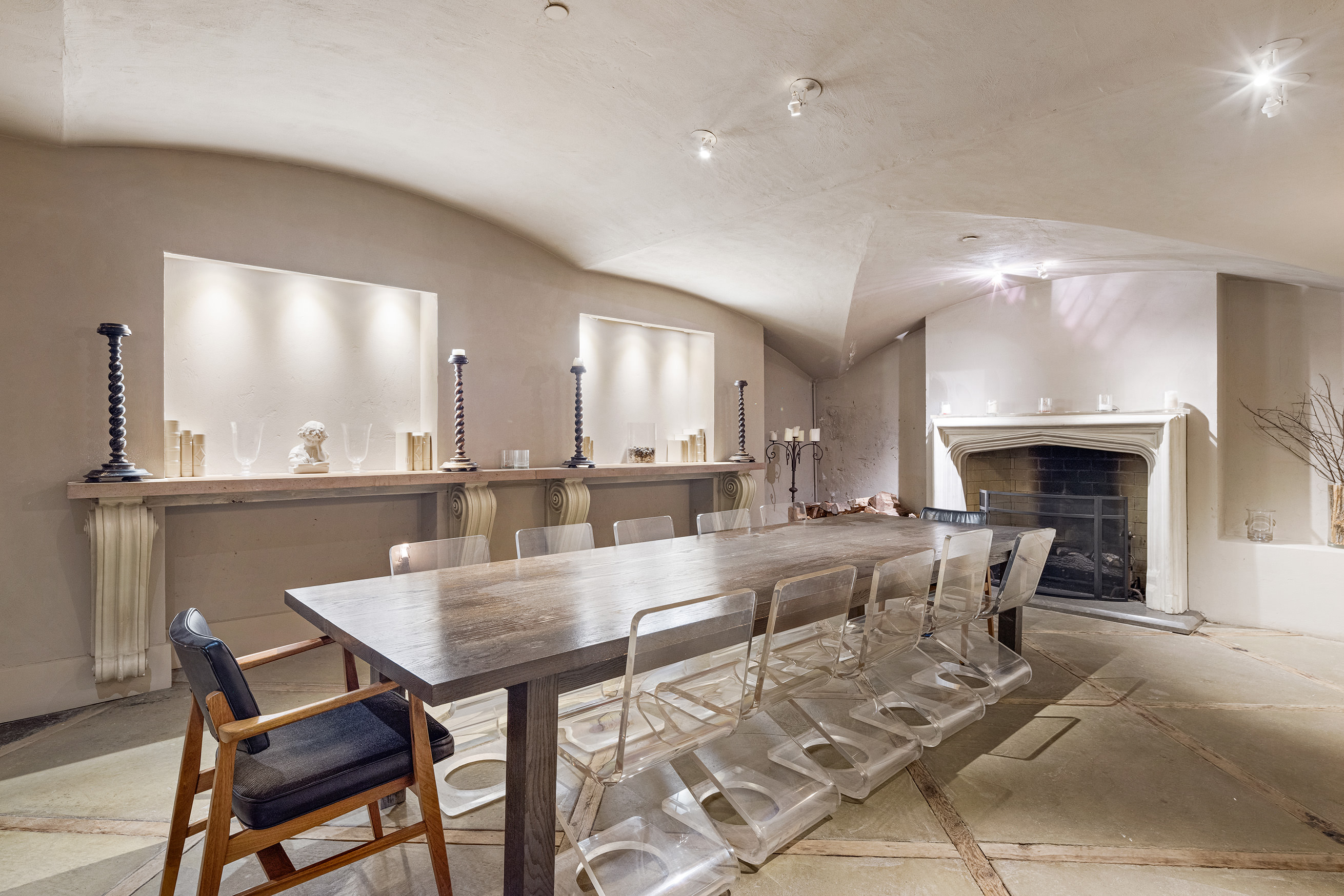 30 Crosby Street, Unit 5B Manhattan, NY 10013 - Photo 17 of 19 a view of a dining room with furniture window and wooden floor