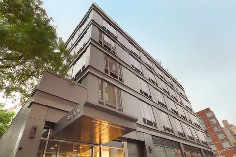 a front view of a building