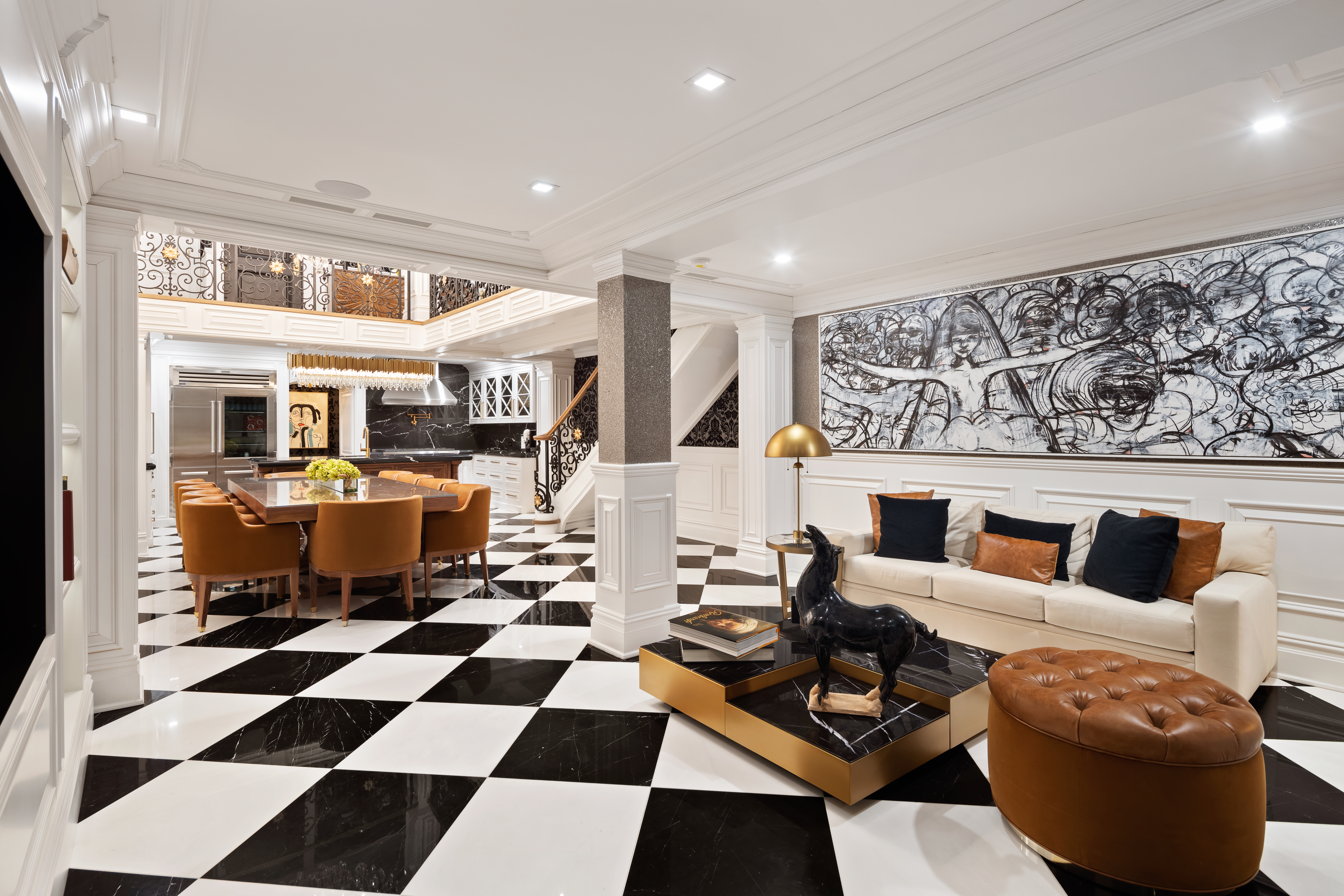 127 East 64th Street, Unit 1/2 Manhattan, NY 10065 - Photo 3 of 15 a living room with furniture and a rug