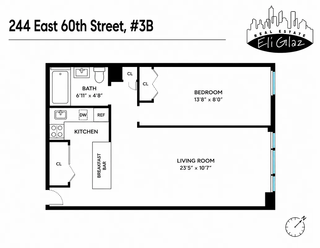 244 East 60th Street, Unit 3B Manhattan, NY 10022 - Photo 6 of 6 Gallery Image 6