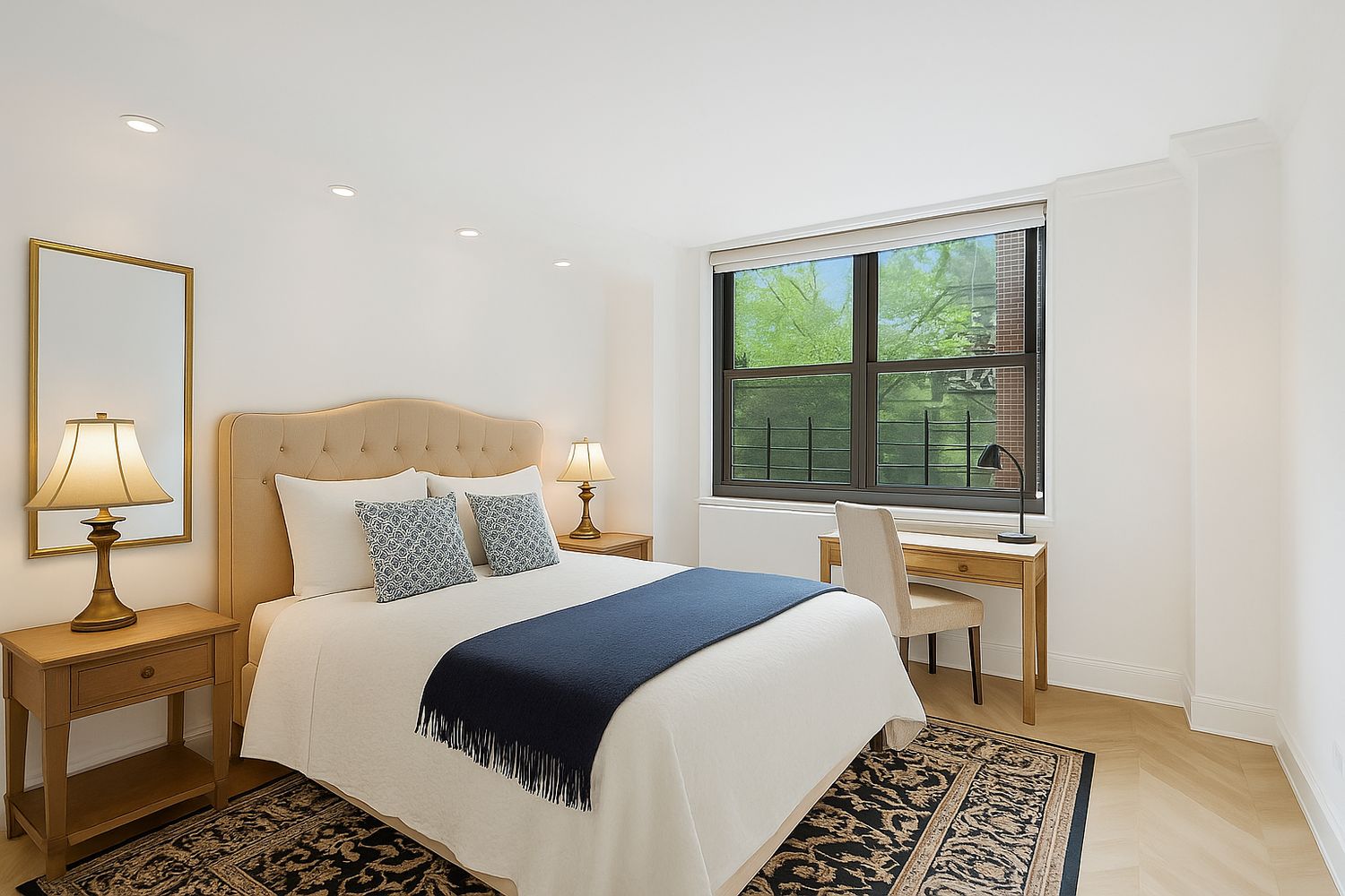 200 East 90th Street, Unit 4F Manhattan, NY 10128 - Photo 5 of 9 a bedroom with a large bed and a window