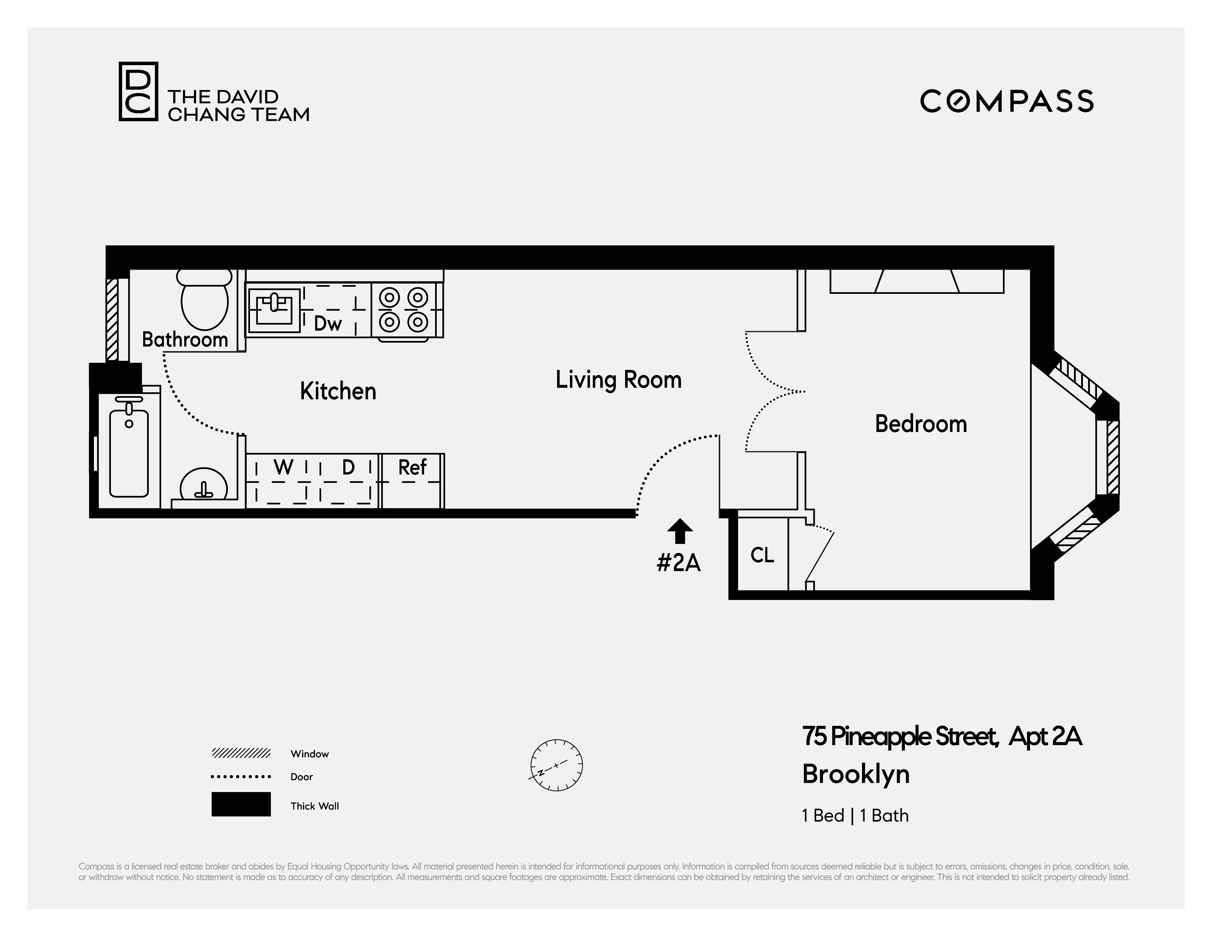 75 Pineapple Street, Unit 2A Brooklyn, NY 11201 - Photo 6 of 6 a picture of a wall with a white sign