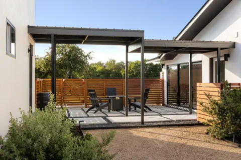 a view of outdoor space with seating