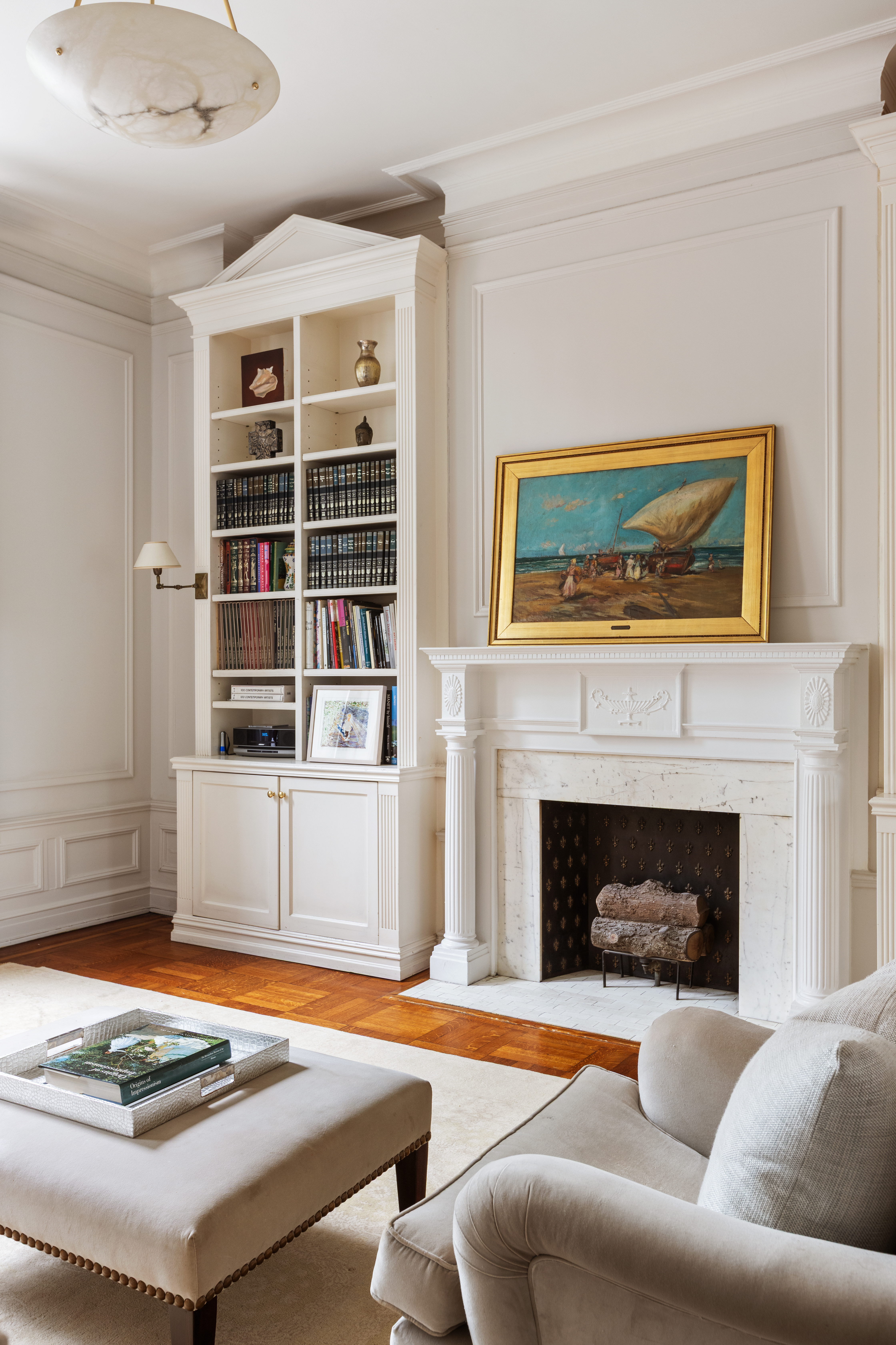 271 Central Park West, Unit 1D Manhattan, NY 10024 - Photo 2 of 12 a living room with furniture and a fireplace