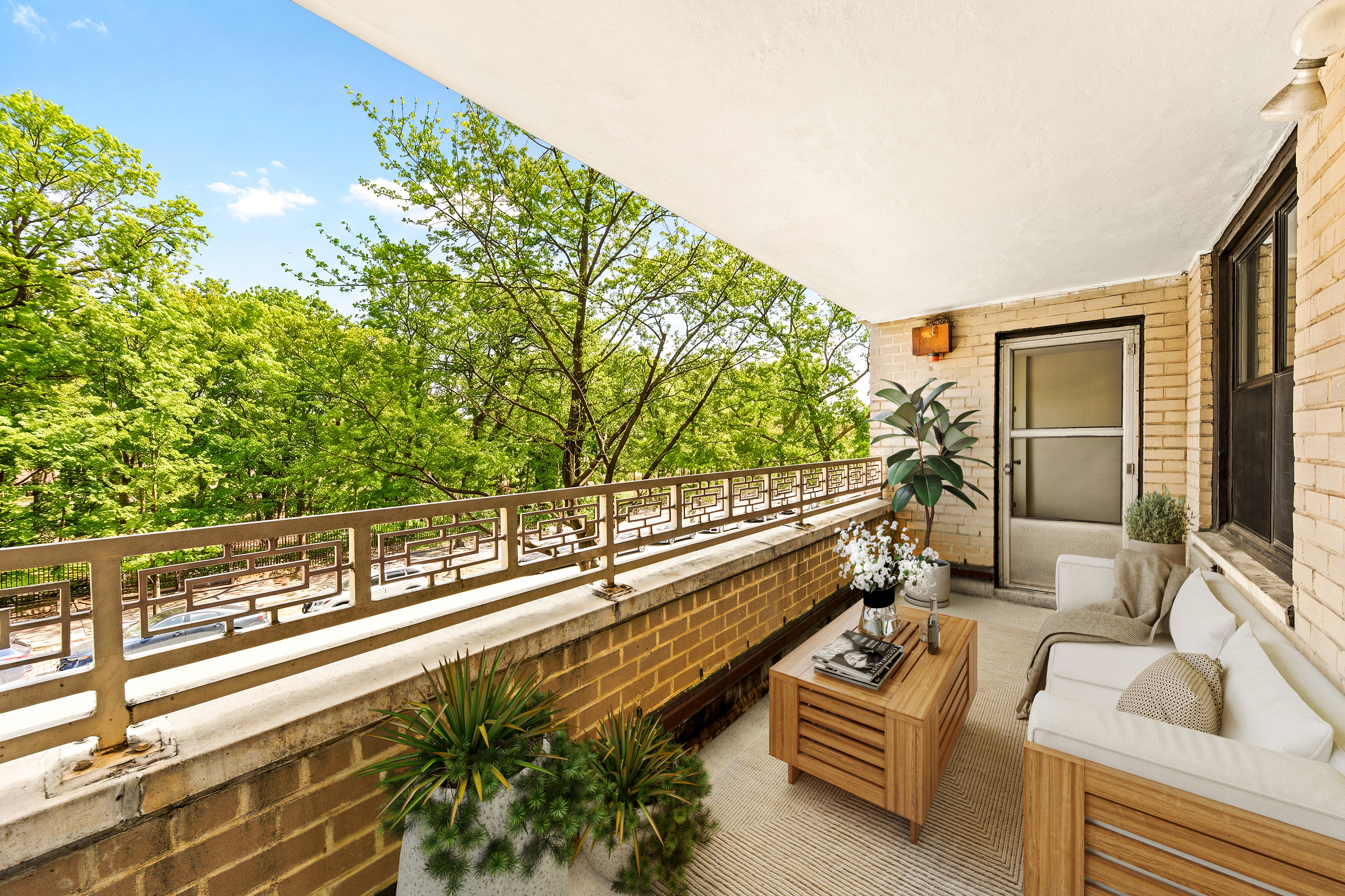 185 Prospect Park Southwest, Unit 301 Brooklyn, NY 11218 - Photo 8 of 9 a view of a balcony with chairs