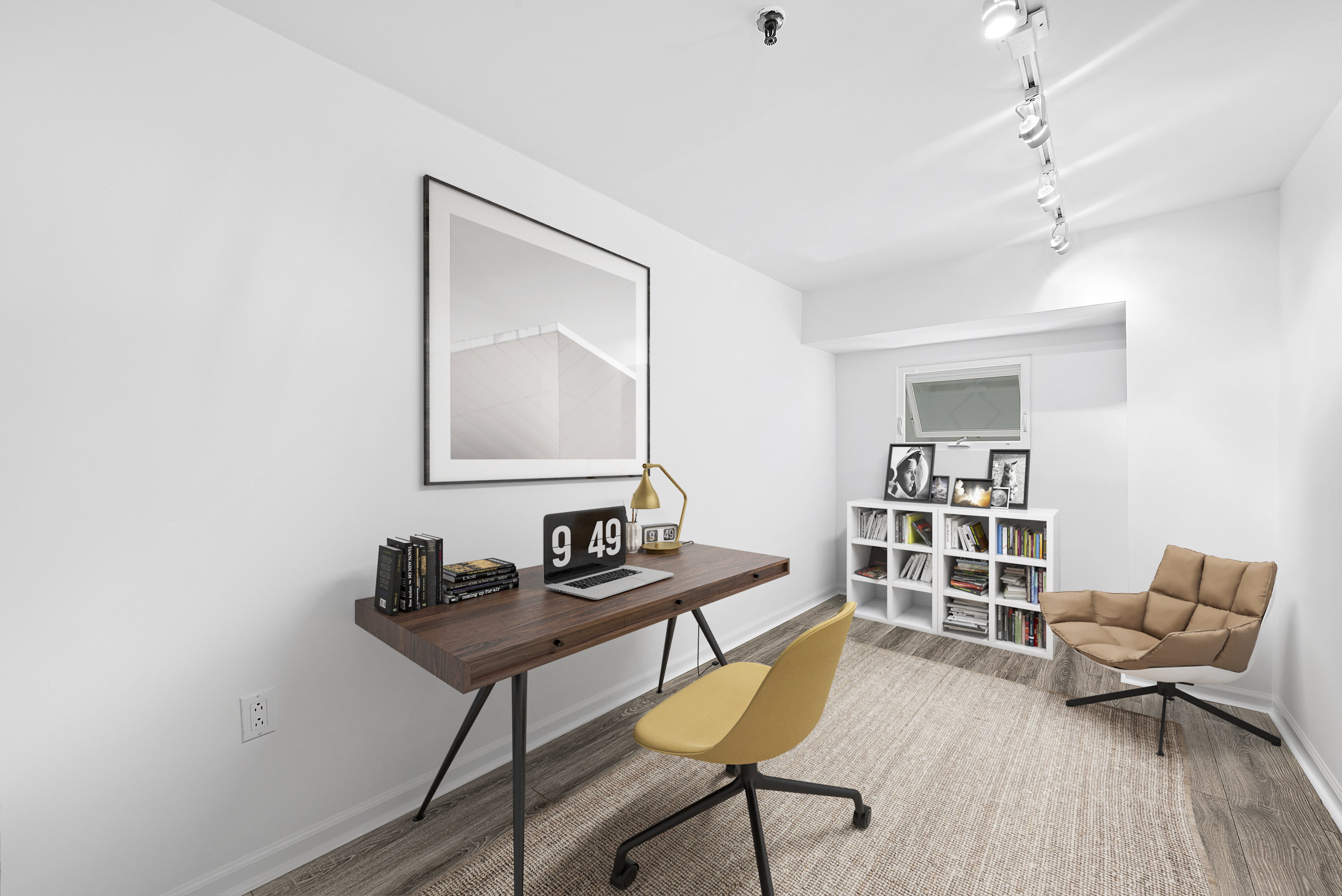40 West 17th Street, Unit PH12C Manhattan, NY 10011 - Photo 7 of 11 a view of a workspace with furniture and wooden floor