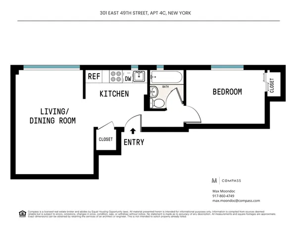 $3,500 | 301 East 49th Street, Unit 4C | Midtown East