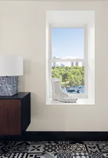 a room with a window