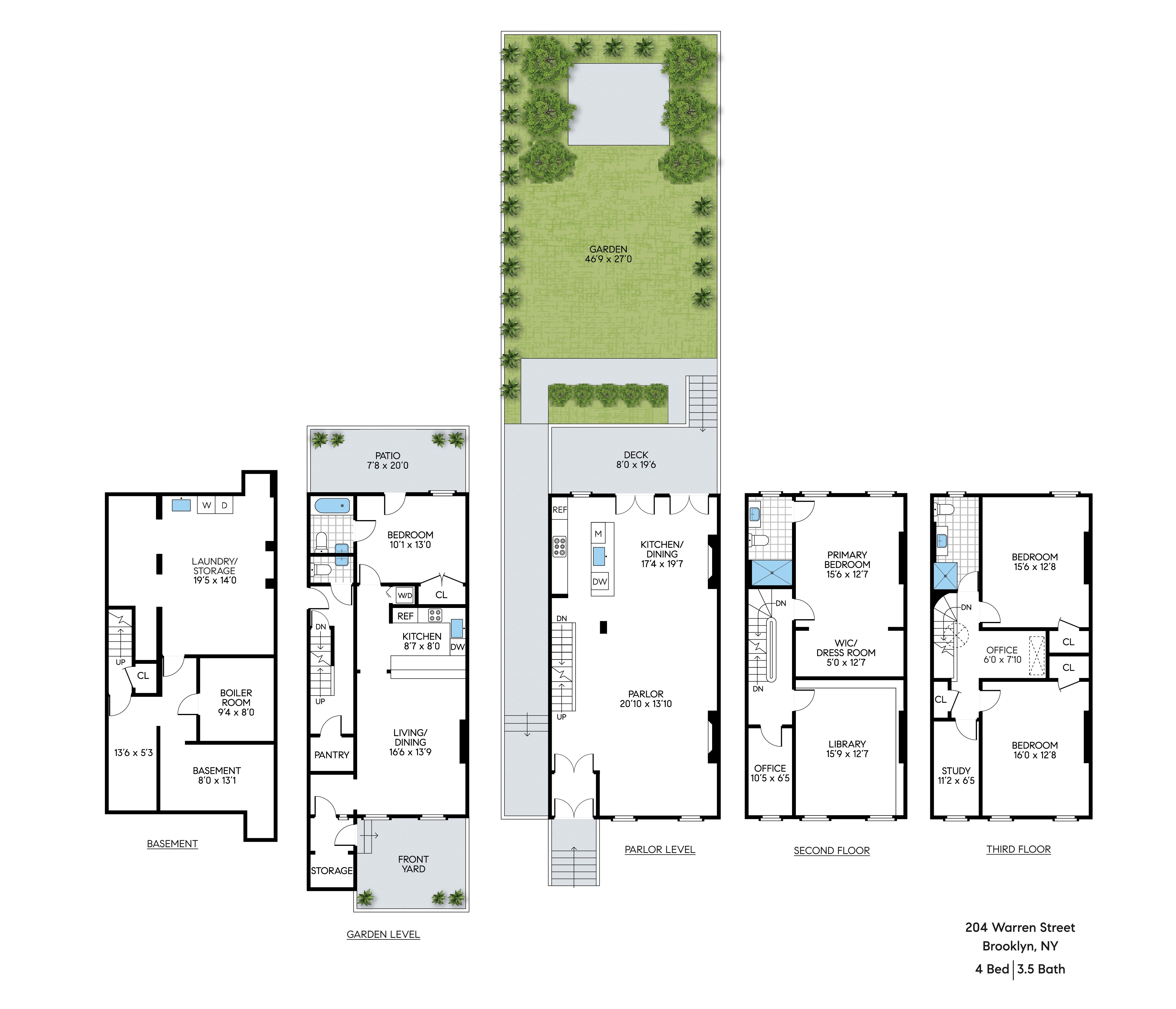 204 Warren Street Brooklyn, NY 11201 - Photo 29 of 29 a picture of a floor plan