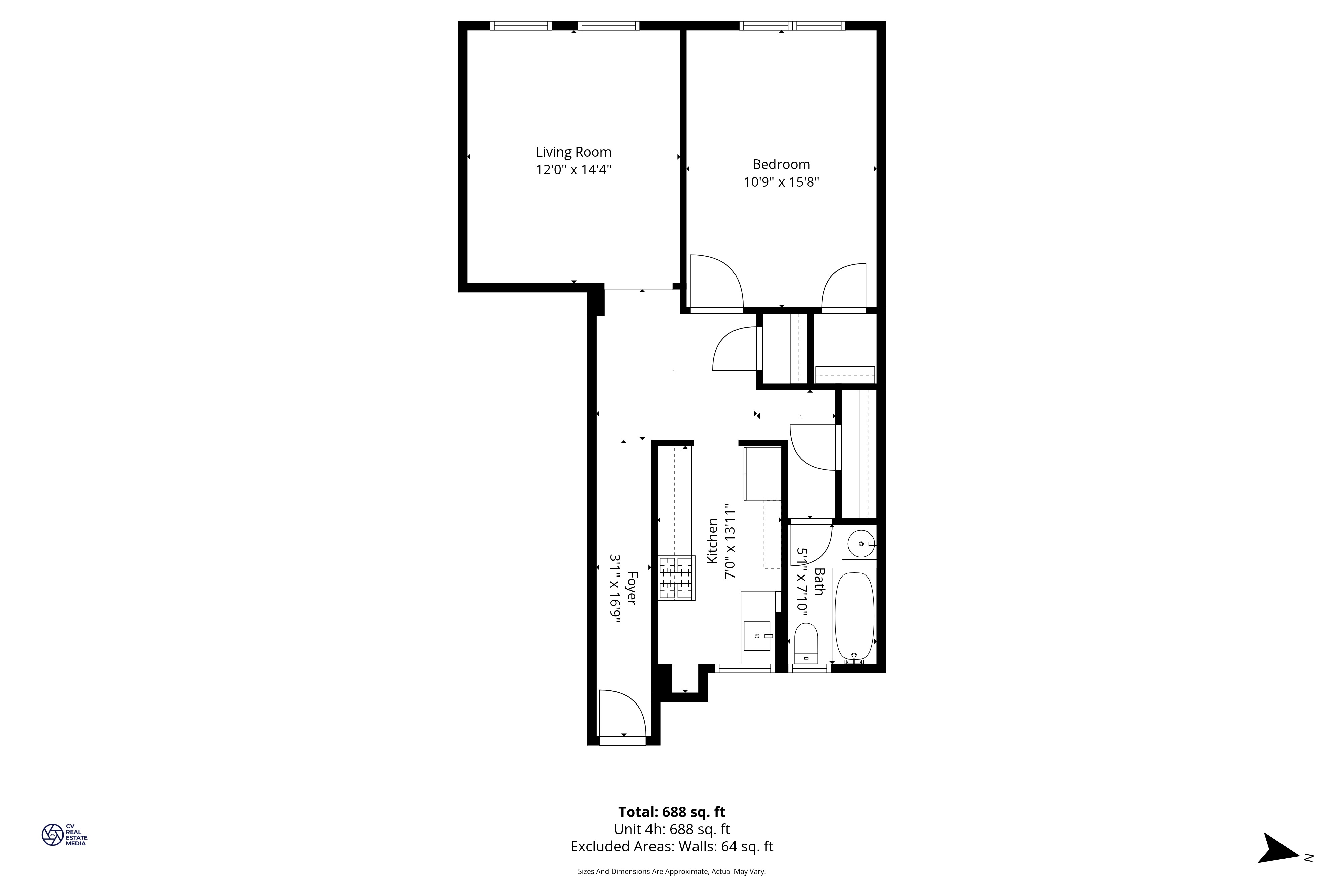 179 Ocean Parkway, Unit 4H Brooklyn, NY 11218 - Photo 11 of 11 a picture of a floor plan