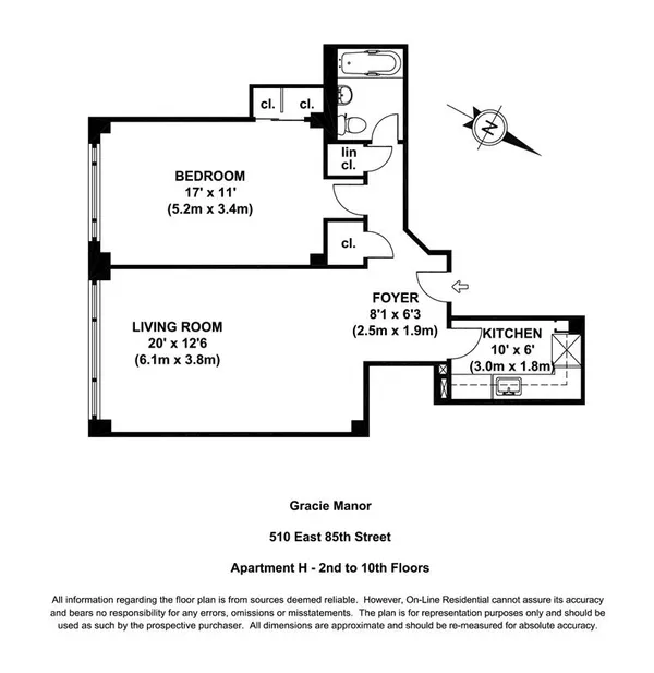 $4,000 | 510 East 85th Street, Unit 8H | Upper East Side