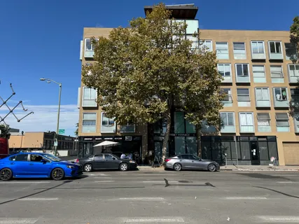 a view of a cars parked in front of a building
