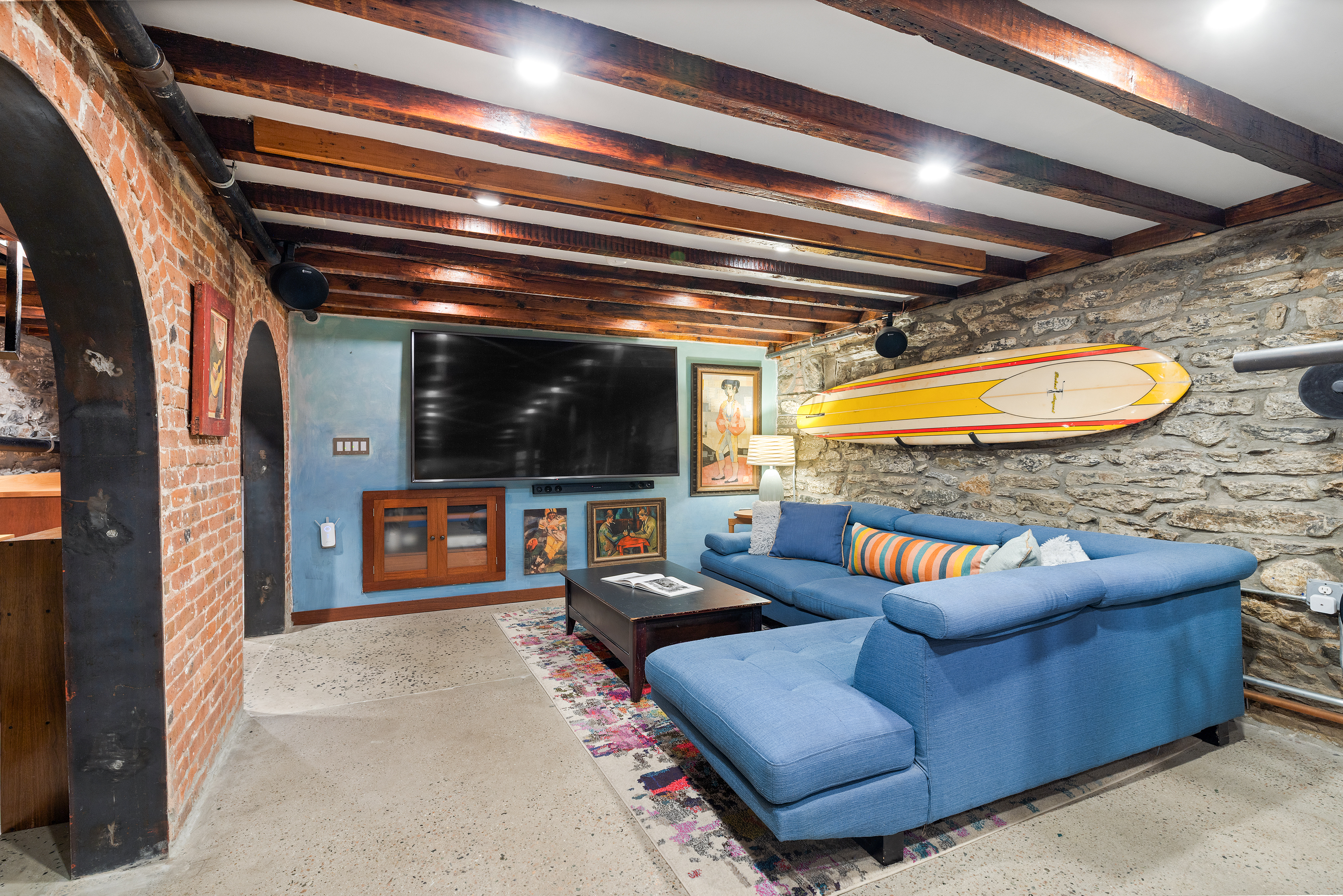 445 Greene Avenue, Unit 1 Brooklyn, NY 11216 - Photo 6 of 12 a outdoor living space with furniture and a fireplace