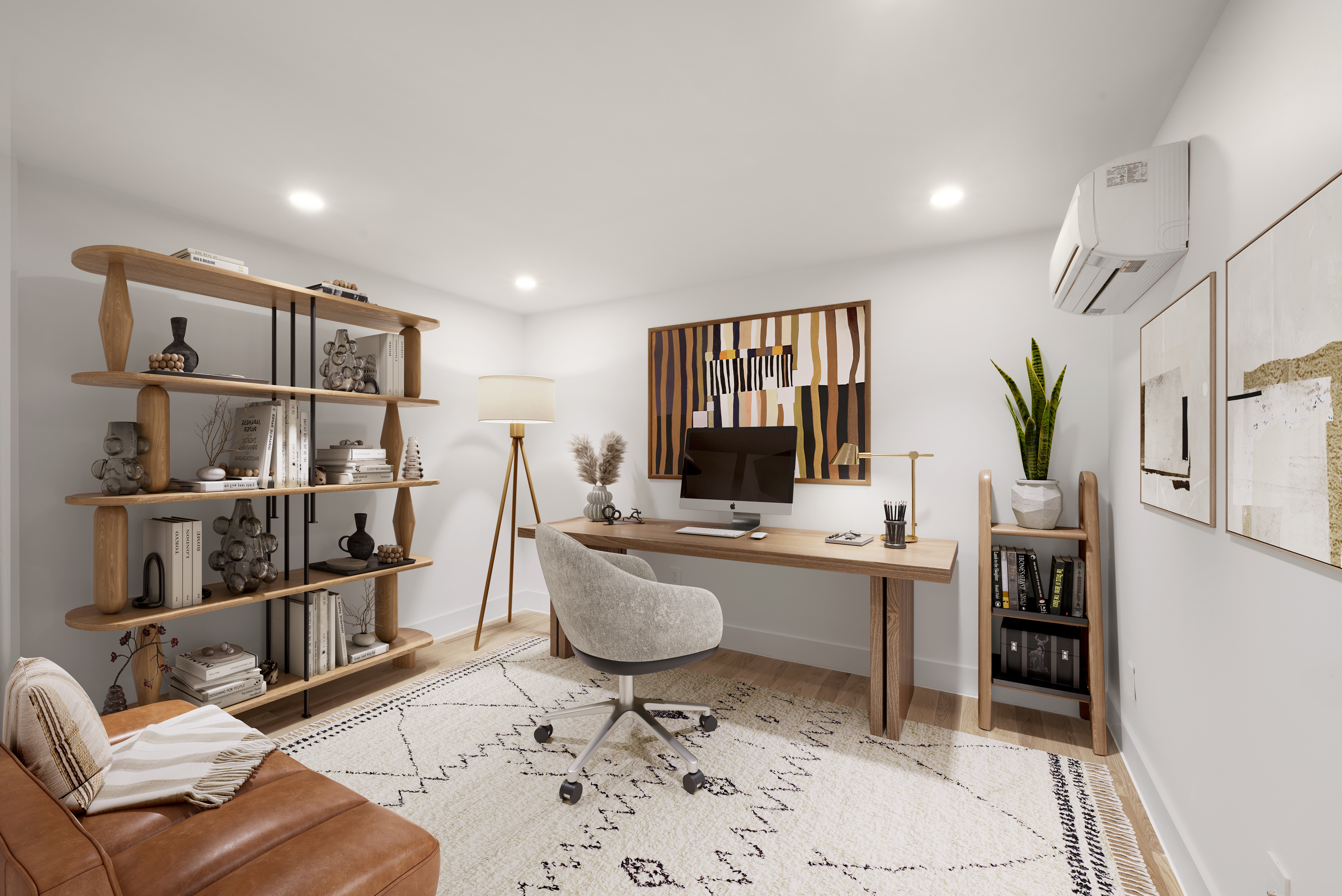 61 West 70th Street, Unit 1A Manhattan, NY 10023 - Photo 10 of 15 a living room with stainless steel appliances furniture a rug and a kitchen view