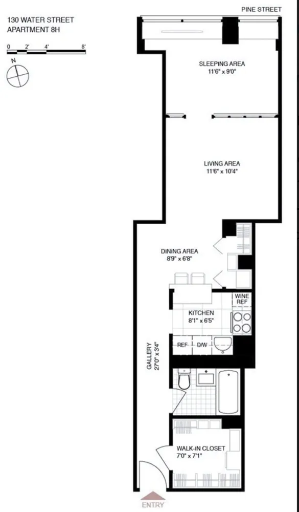 $3,500 | 130 Water Street, Unit 8H | Financial District