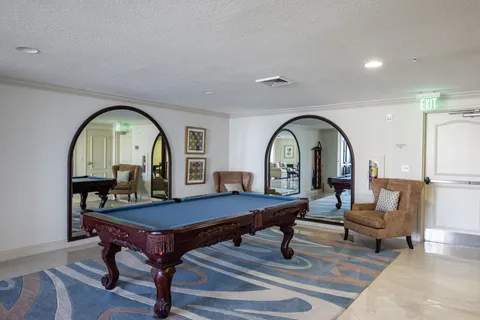 a view of a livingroom with furniture