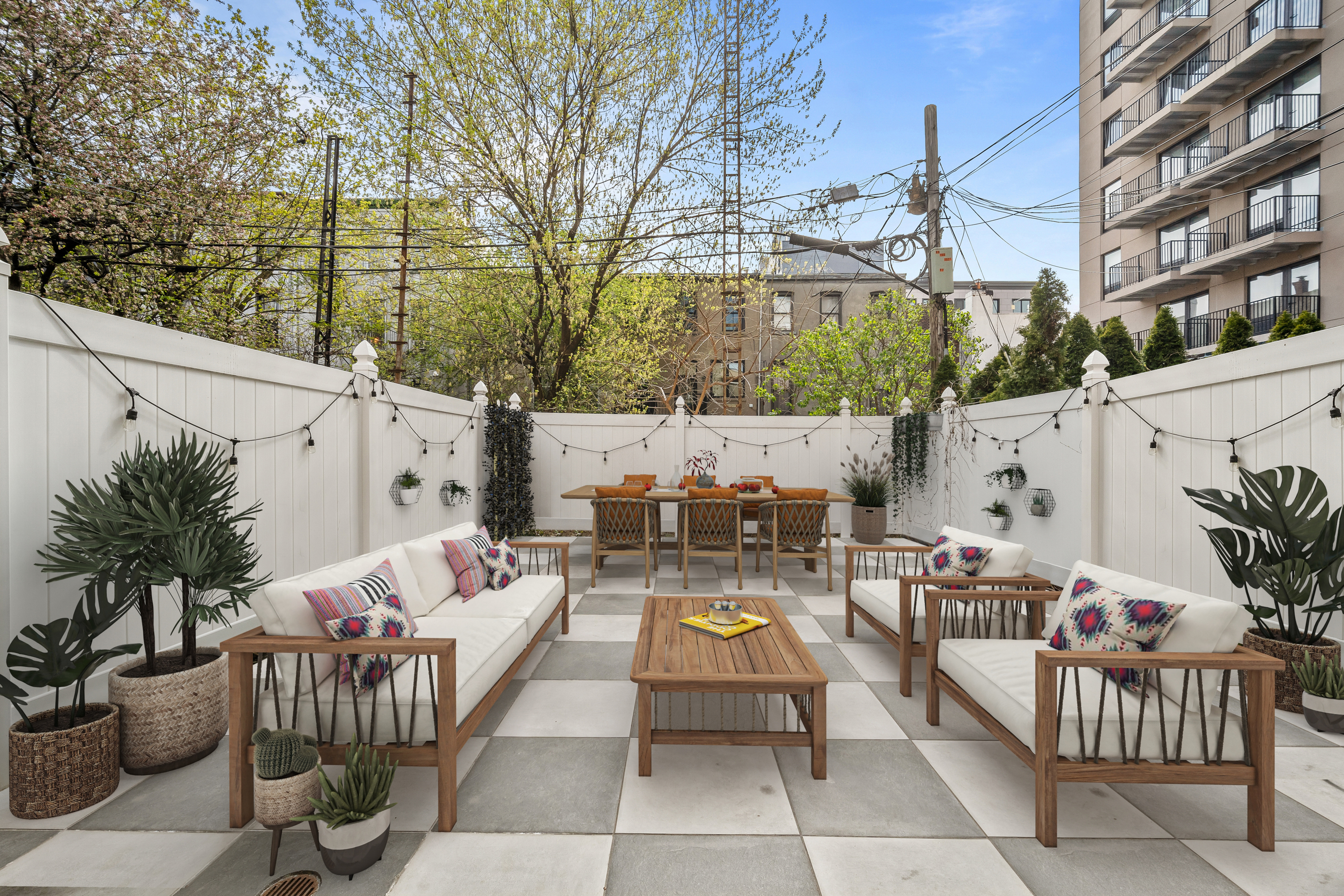 158 15th Street, Unit 1B Brooklyn, NY 11215 - Photo 1 of 14 a view of a patio with couches and a fire pit