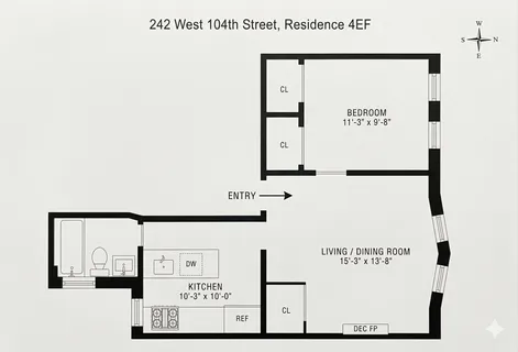 $649,000 | 242 West 104th Street, Unit 4EF | Upper West Side