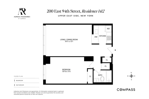 $1,100,000 | 200 East 94th Street, Unit 1412 | Upper East Side