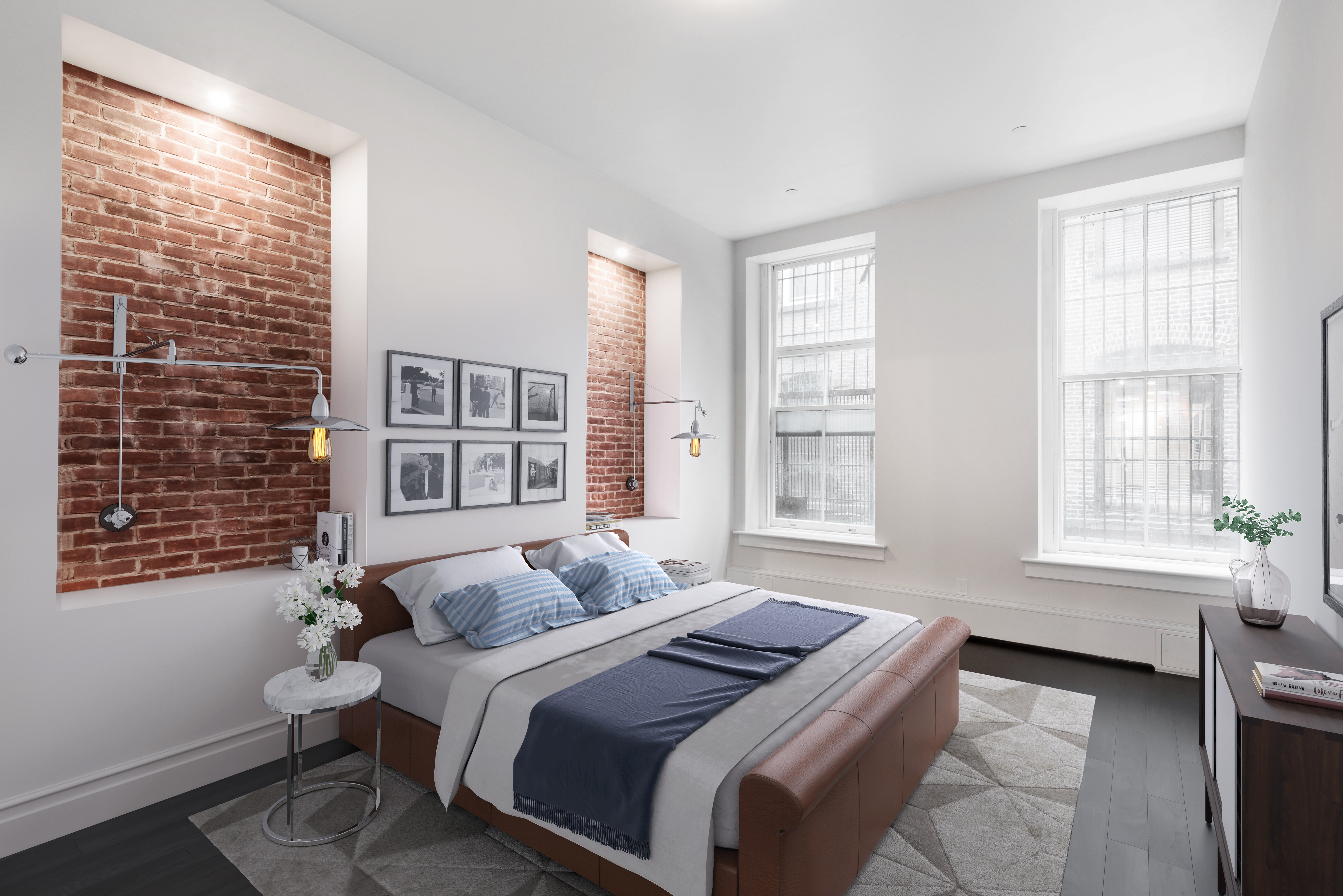 175 Franklin Street, Unit LOFT Manhattan, NY 10013 - Photo 5 of 12 a spacious bedroom with a bed and a window